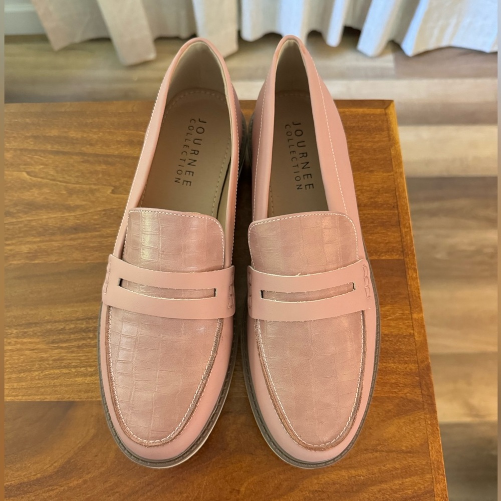 Brand new size 11 Journee Collection Kenly style loafers in light pink!